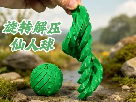 旋转解压扭扭仙人球