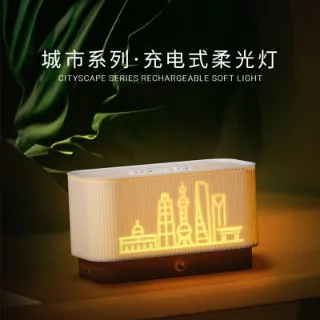 【城市灯火】3D打印创意城市剪影小夜灯 三档色温柔光护眼 怀旧纪念氛围灯