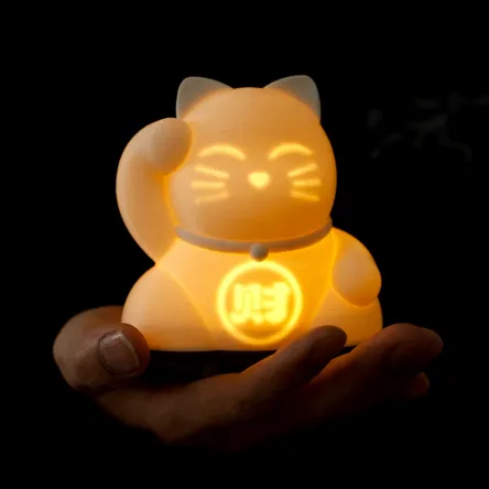 光壳招财猫小夜灯
