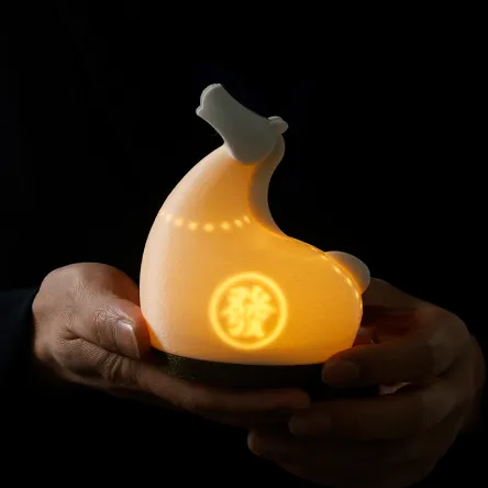 光壳唐彩马小夜灯