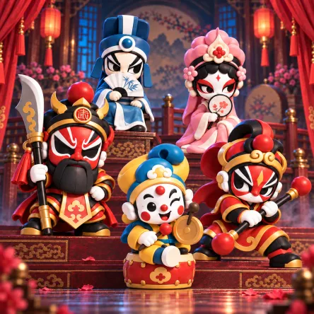 「粤韵五伶」粤剧IP潮玩设计